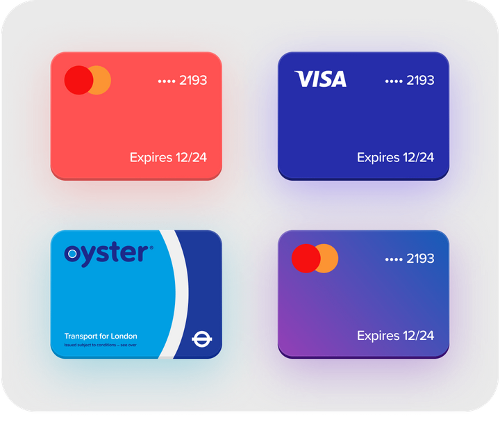 Credit card iOS icons
